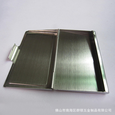 佛山市南海区群领五金制品厂 专业销售高品质拉丝不锈钢名片盒